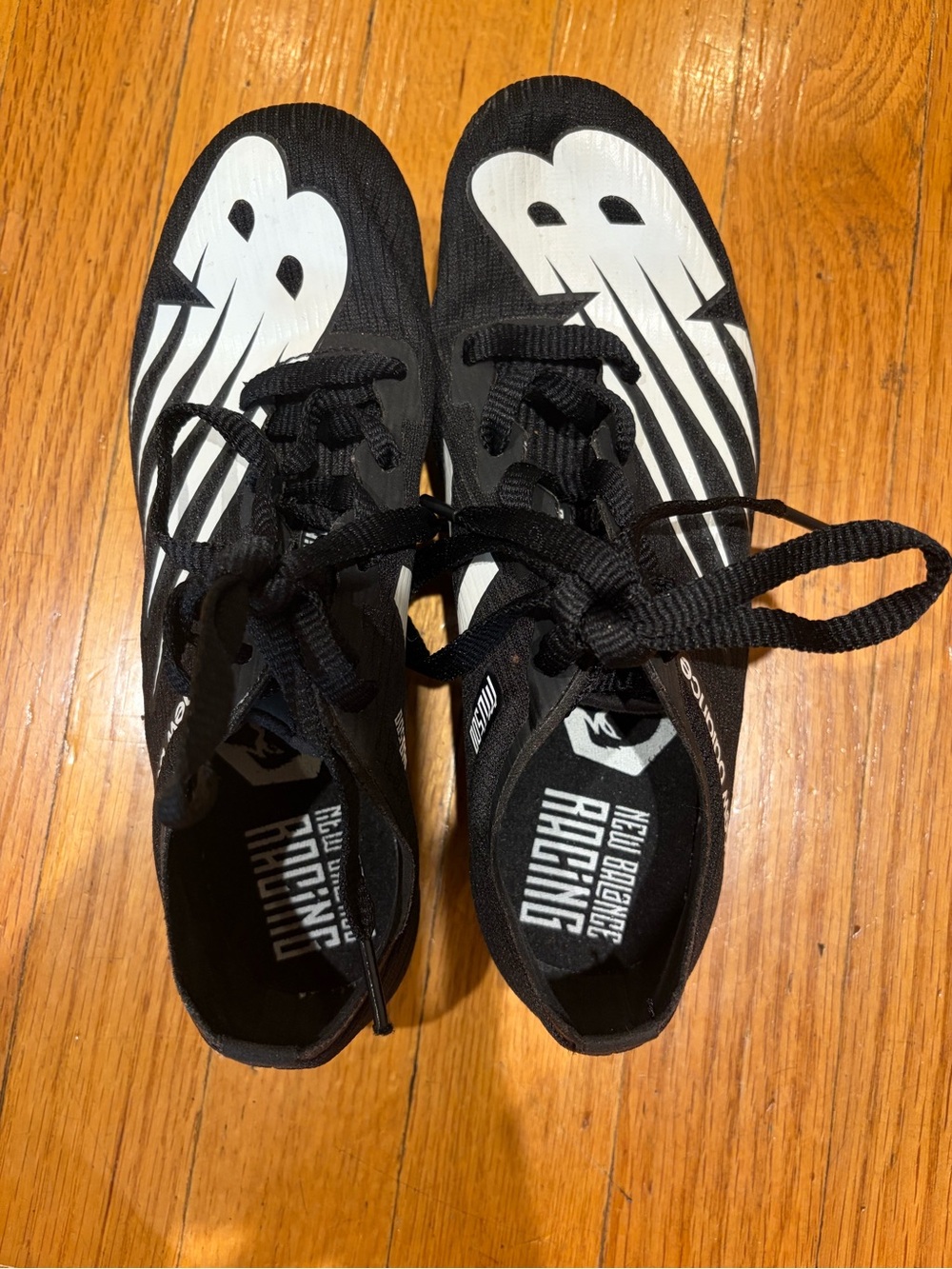 New Balance Black & White Track Spike Shoes